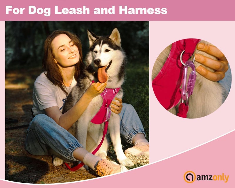 Amzonly 3inch Auto Locking Carabiner Clips Heavy Duty, 12KN /2697lbs Lightweight keychain carabiners, Sturdy Twist Lock Caribeeners for Camping Hiking Hammock Swing Backpack, dog leash and Harness etc - Image 4